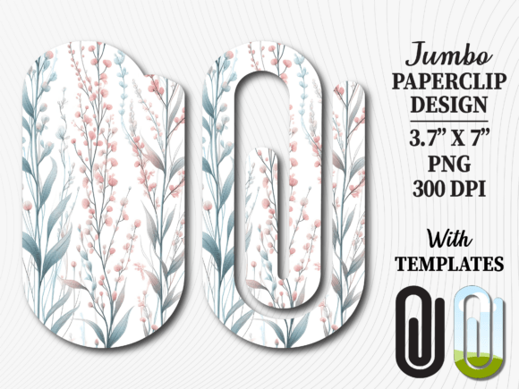 Aesthetic Wildflower Jumbo Paperclip PNG