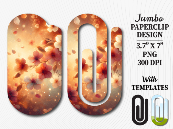 Autumn Glow Floral Jumbo Paperclip