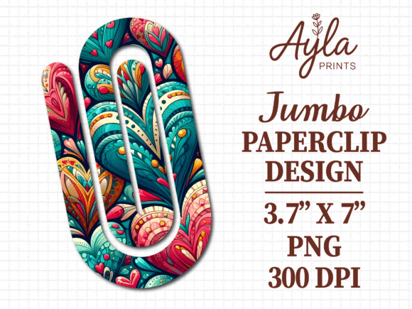 Boho Teal Mandala Art Jumbo Paperclip: The Ultimate Digital Tool for Creative Sublimation and DIY Projects