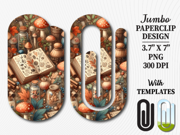 Books Mushroom Forest Jumbo Paperclip