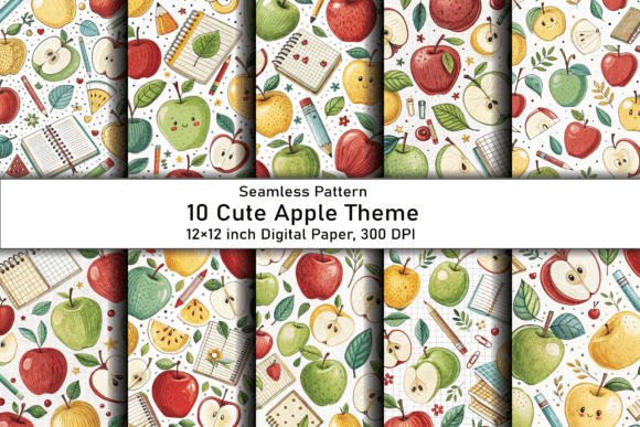 Cute Apple Theme Seamless Pattern: A Strategic Asset for Educational Design Workflows