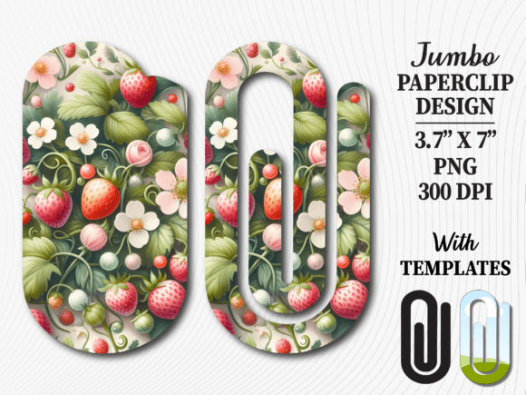 Garden Strawberry Jumbo Paperclip Design
