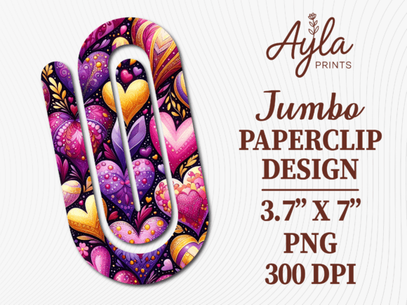 Heart Collage Valentines Jumbo Paperclip
