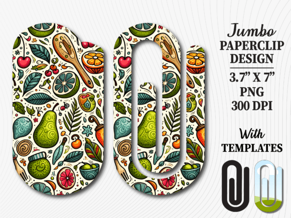 Kitchen Fruit Veggie Jumbo Paperclip PNG: The Smart Choice for Creative Sublimation Projects