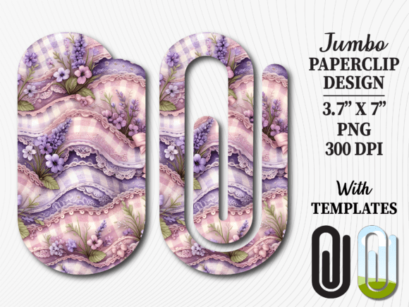 Lavender Floral Shabby Jumbo Paperclip: The Ultimate Digital Tool for Creative Crafters and Educators