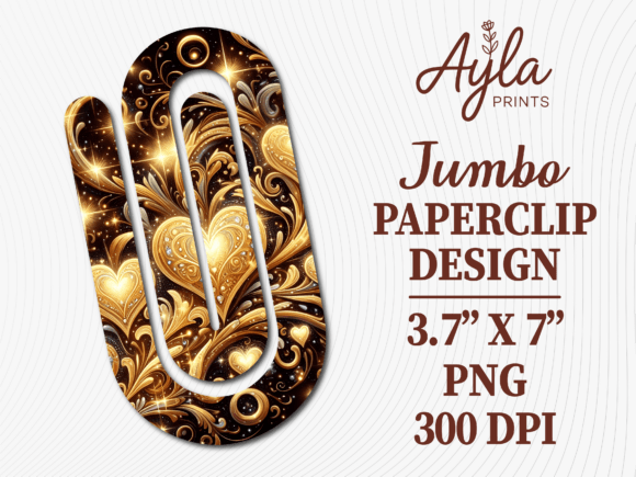 Luxury Heart Valentines Day Paperclip