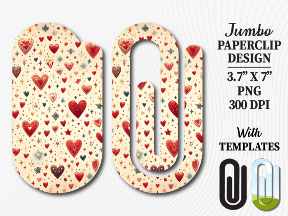 Minimalist Shabby Heart Jumbo Paperclip: A Streamlined Asset for Creative Workflows