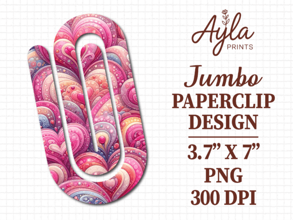 Pastel Heart Swirl Jumbo Paperclip: A Creative Digital Solution