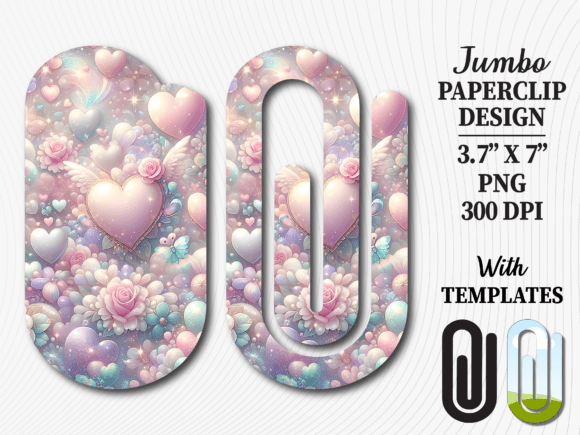 Pastel Hearts Floral Jumbo Paperclip: The Ultimate Digital Solution for Creative Stationery