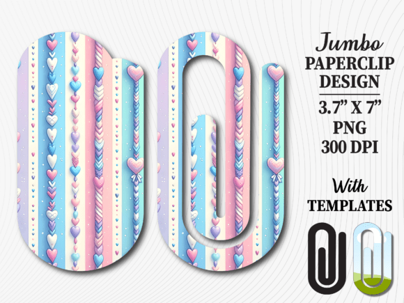 Pink Blue Stripes Heart Jumbo Paperclip: A Strategic Asset for Digital Creators