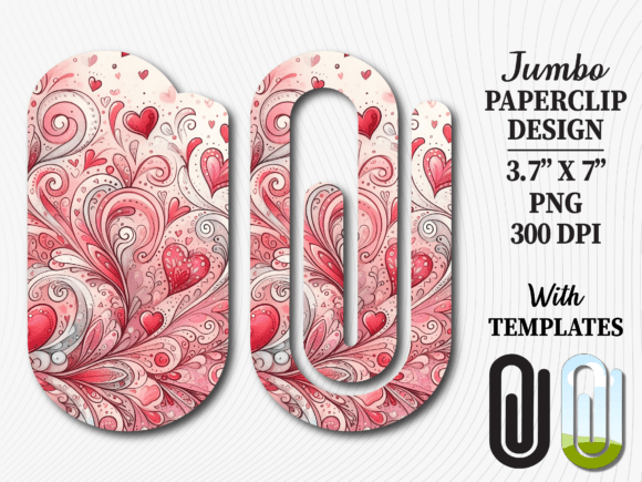Red Swirl Heart Jumbo Paperclip PNG: Elevating Your Creative Projects with Digital Precision