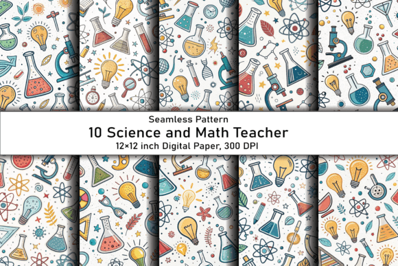 Science and Math Teacher Pattern: Elevating Educational Design with Seamless Digital Art