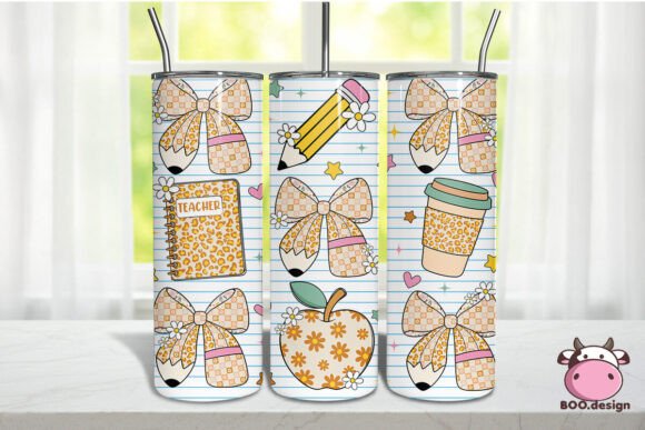 Teacher Pencil Bow Tumbler Wrap PNG: A Comprehensive Evaluation for Custom Drinkware