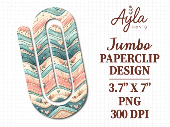 Teal Chevron Heart Jumbo Paperclip PNG: A Versatile Digital Asset for Creators