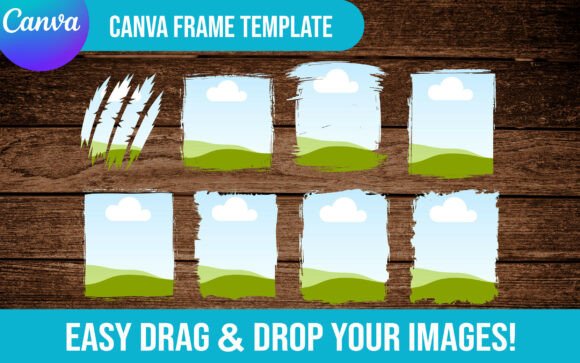 Transforming Visual Storytelling: A Deep Dive into the 8 Brushstroke Canva Frame Template