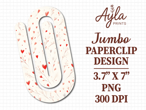 Valentines Day Red Heart Jumbo Paperclip