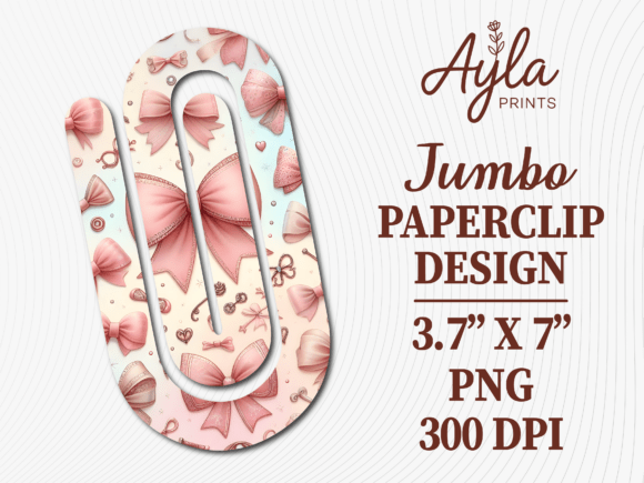 Vintage Floral Rose Jumbo Paperclip: A Digital Design for Creative Projects