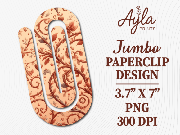 Vintage Floral Swirl Jumbo Paperclip PNG: A Strategic Asset for Creative Professionals